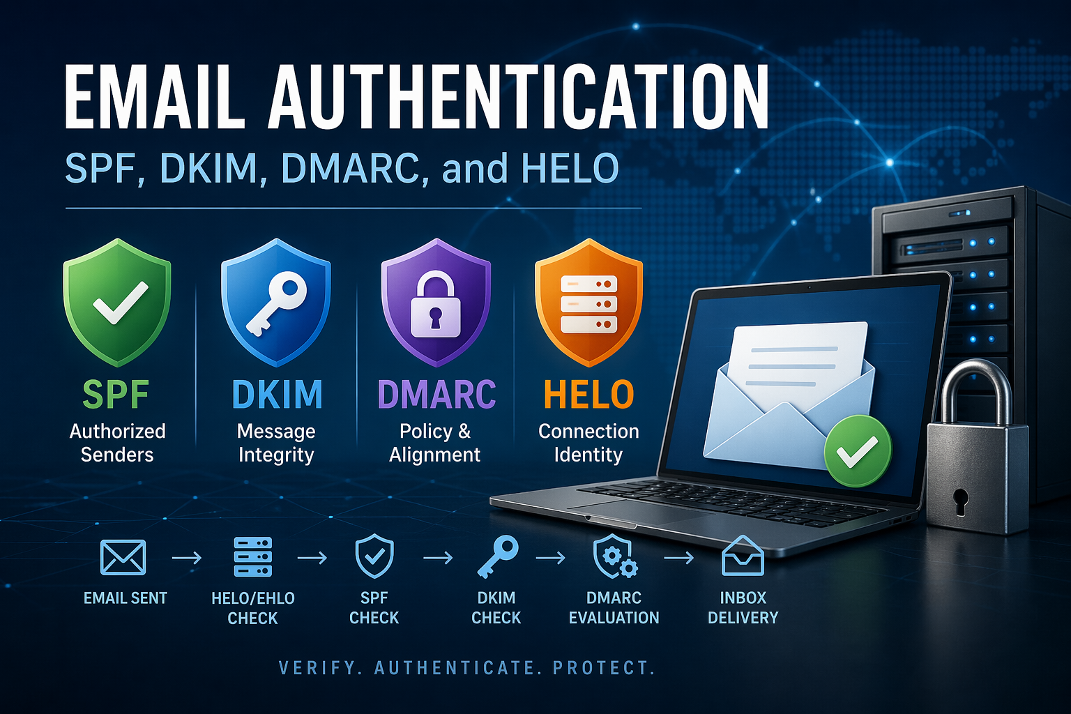 Email Authentication: What Actually Matters (SPF, DKIM, DMARC, and HELO)